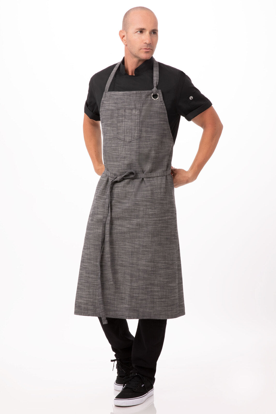 Grembiule Chef Corvallis Unisex – Chef Works – Nero Taglia Unica – Tessuto Crosshatch Resistente – Collo Regolabile E Tasca - 4