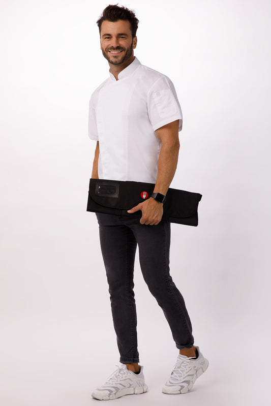 7 Pocket Black Knife Wrap Bag