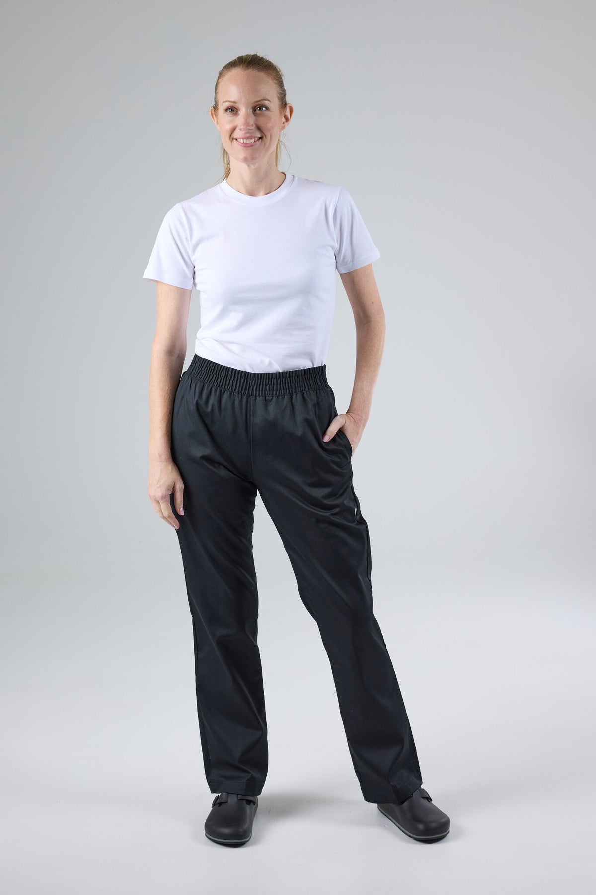Chef Works Women's Black Essential Baggy Chef Pants