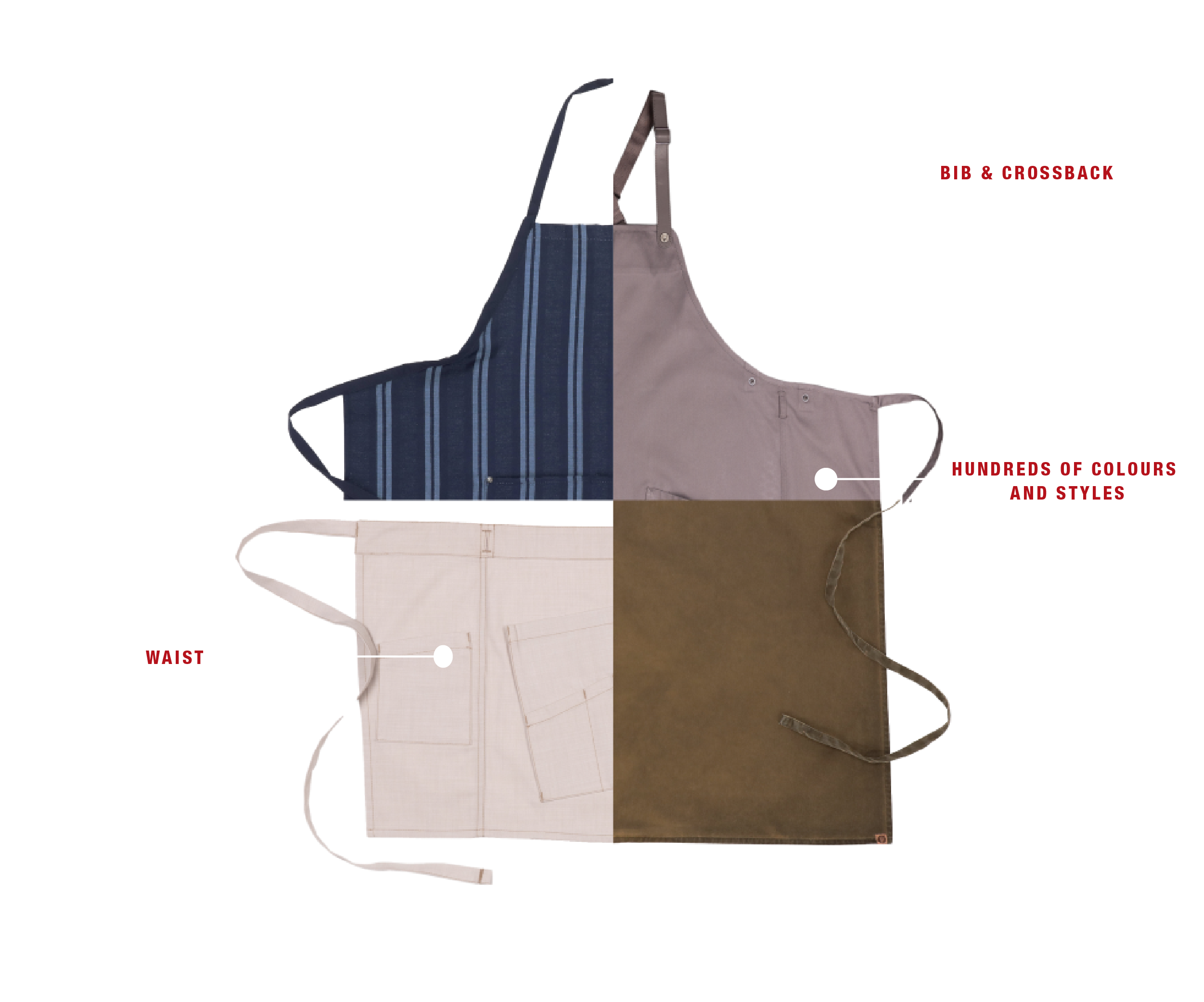 Apron Less Chest Chef Works Half Black Apron No Pocket