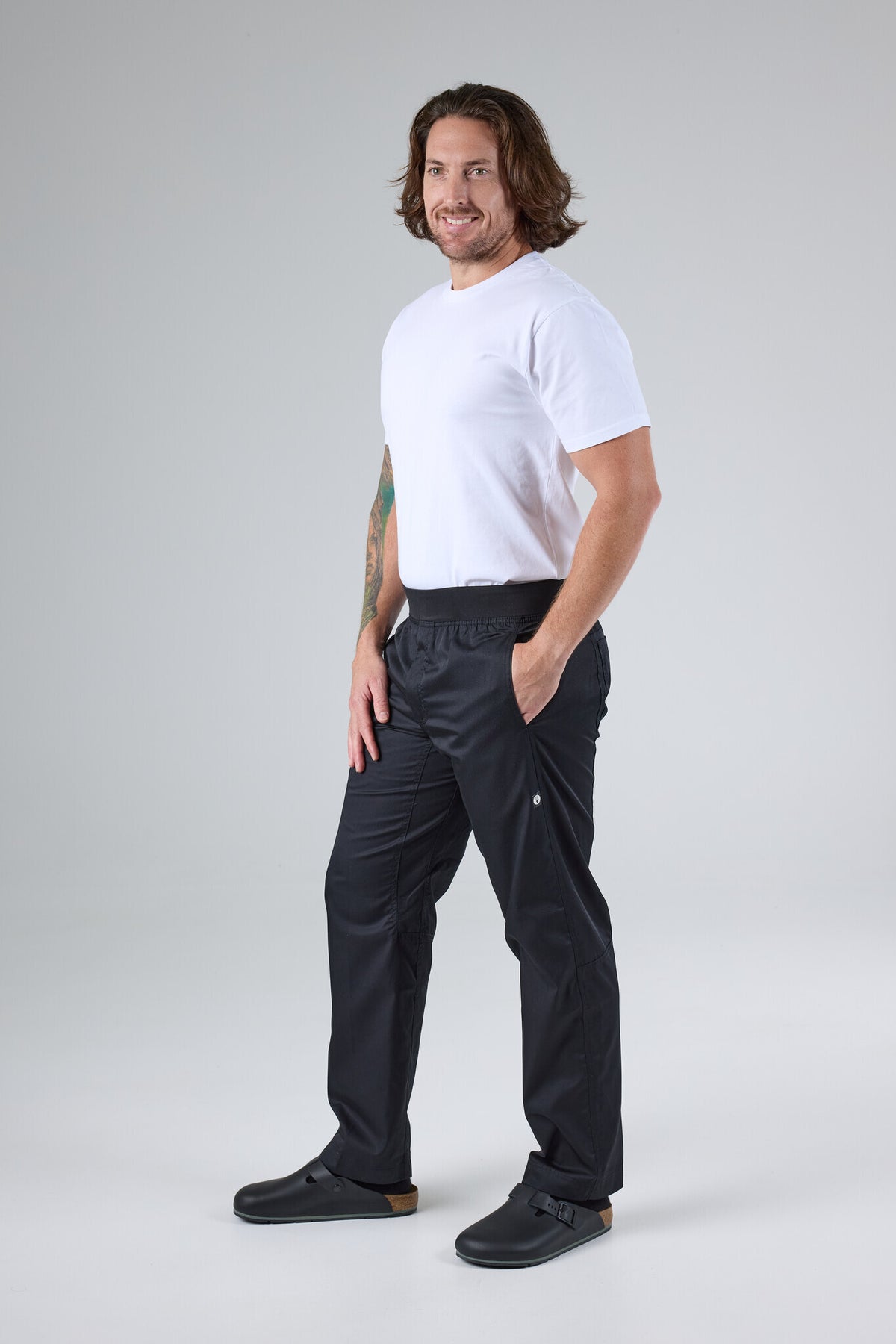 Executive Printed Mens Slim Fit Chef Pants Chef Works MICCWHTL