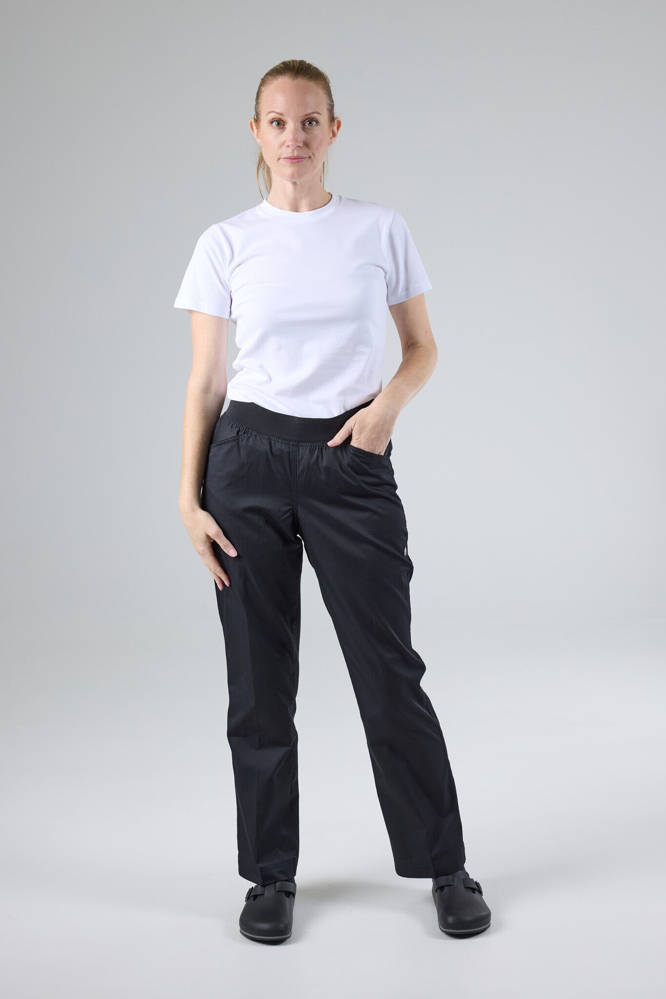 Slim Fit Chef Pants For Women Chef Works Black Slim Fit Chino